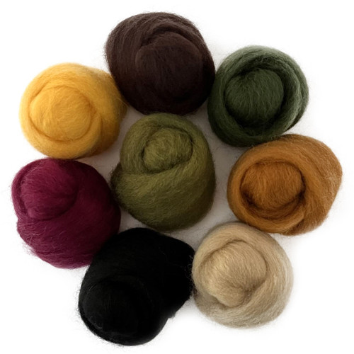 Wistyria Editions Wool Roving 15" .25oz 8/Pkg-Falling Leaves WR-907R