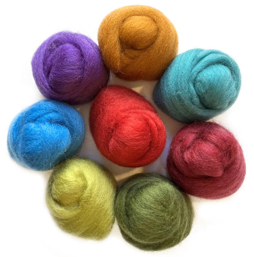 Wistyria Editions Wool Roving 15" .25oz 8/Pkg-The Bouquet WR-905R