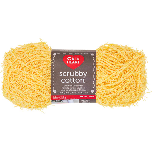 Red Heart Scrubby Cotton Yarn-Lemony E854-7760 - 073650017254