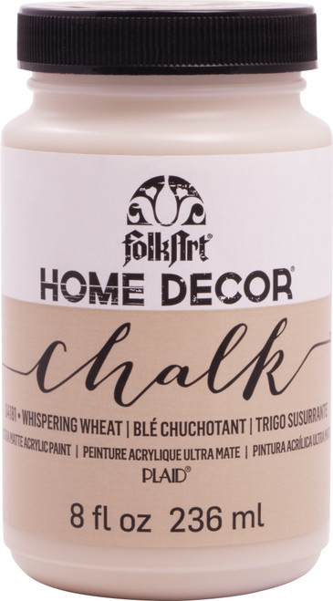 FolkArt Home Decor Chalk Paint 8oz-Whispering Wheat - HDCHALK-34181 - 028995341816