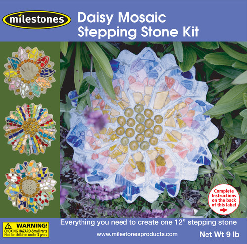 Milestones Mosaic Stepping Stone Kit-Daisy 12" - 90215113 - 601950151134