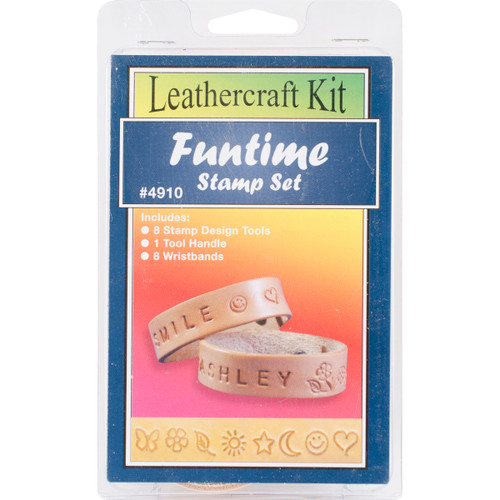 Realeather(R) Crafts Funtime Stamp Set w/ Wristbands-Funtime Stamp Set T491008 - 870192003161