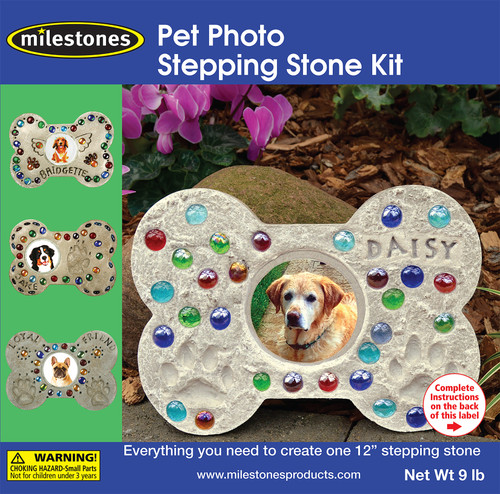 Milestones Mosaic Stepping Stone Kit-Pet Photo 90111296 - 601950112968