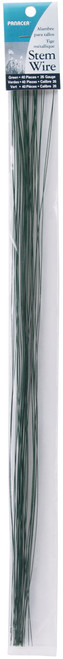 Panacea Cloth Covered Stem Wire 22 Gauge 18" 20/Pkg-White 592218 - 093432922187