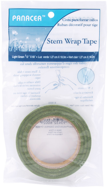 Stem Wrap Tape .5"X60'-Light Green -60029SWT - 093432600290