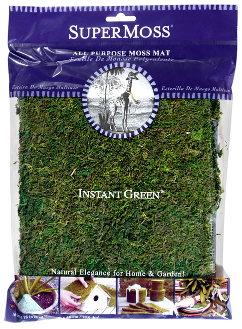 SuperMoss Instant Green All Purpose Moss Mat 18"X16"-Green - FS22420 - 759834224204