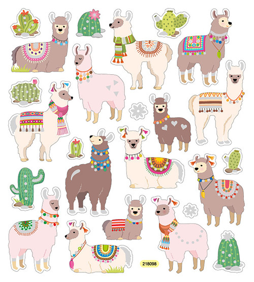Sticker King Stickers-Llama Fun - SK129MC-4558 Sticker King Stickers-Llama Fun - SK129MC-4558