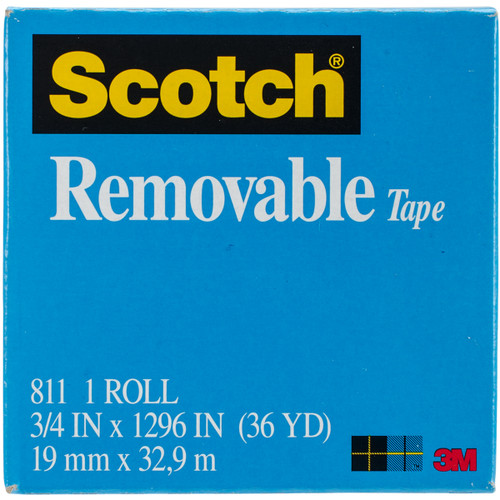 Scotch (R) Removable Tape .75"X36yd-81175 - 021200192449