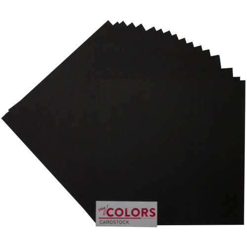 My Colors Canvas Cardstock Bundle 12"X12" 18/Pkg-Black Magic - MC210034