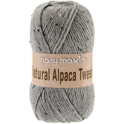 Mary Maxim Natural Alpaca Tweed Yarn-Grey - Y083-309 - 848787015066