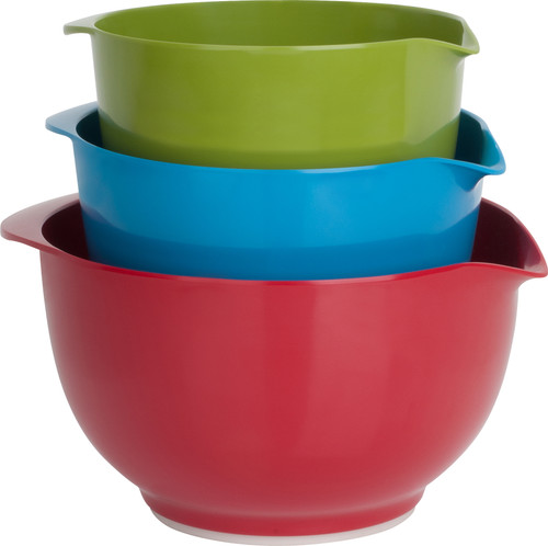 Trudeau Melamine Mixing Bowl Set -Red/Blue/Green 0993010A