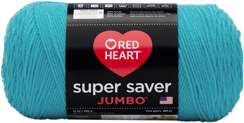 Red Heart Super Saver Jumbo Yarn-Turqua -E302C-512 - 073650815638