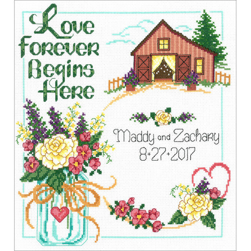 Imaginating Counted Cross Stitch Kit 10.5"X11.5"-Country Wedding (14 Count) -I2981