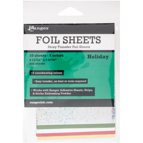 Inkssentials Foil Sheets 4.69"X3.56" 10/Pkg-Holiday 4.69"X3.56" ISF48015 - 789541048015