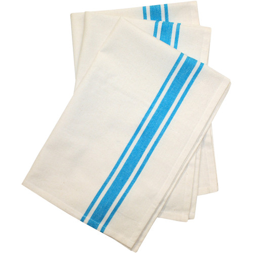 Aunt Martha's Stitch 'Em Up Retro Stripe Towels 18"X28" 3/Pk-Turquoise Stripe PKTRQ