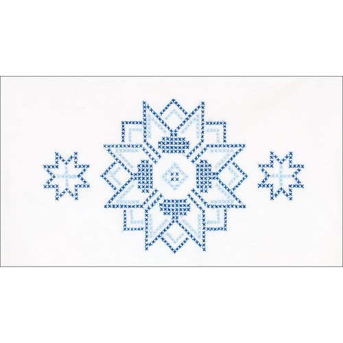 Jack Dempsey Stamped Pillowcases W/White Perle Edge 2/Pkg-XX Star - 1600 54 Jack Dempsey Stamped Pillowcases W/White Perle Edge 2/Pkg-XX Star - 1600 54