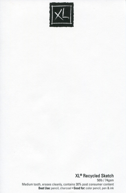 Canson XL Recycled Sketch Paper Pad 11"X14"-100 Sheets - 702-2413 Canson XL Recycled Sketch Paper Pad 11"X14"-100 Sheets - 702-2413