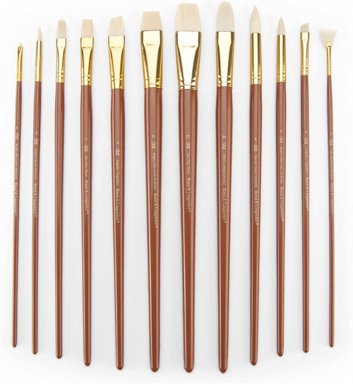 Royal & Langnickel(R) Bone Taklon Value Pack Brush Set-12/Pkg - RSET9317 Royal & Langnickel(R) Bone Taklon Value Pack Brush Set-12/Pkg - RSET9317