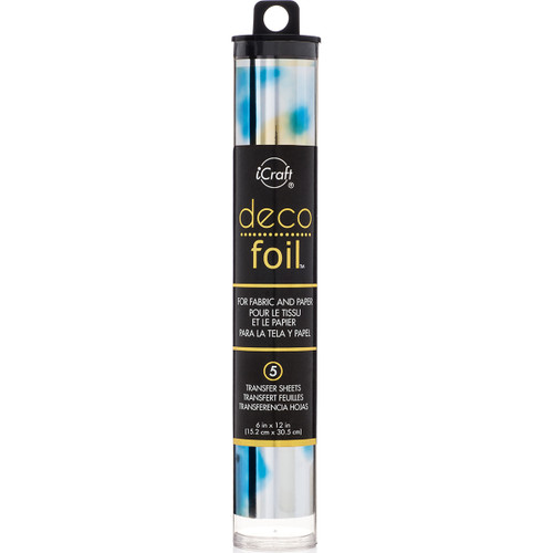 iCraft Deco Foil Specialty Transfer Sheets 6"X12" 5/Pkg-Lapis Watercolor - DFS6X12-53135 - 000943531357