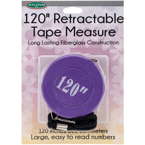 Sullivans Retractable Tape Measure 120"-Purple 372TM-37268 - 739301372683