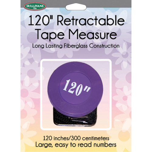 Sullivans Retractable Tape Measure 120"-Purple 372TM-37268