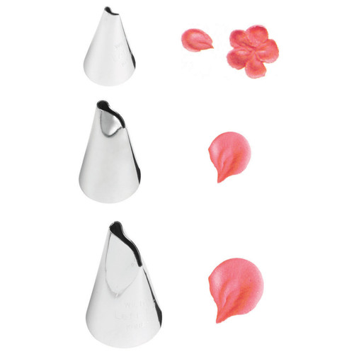 Wilton Decorating Tip Set 3/Pkg-Left Hand #59, #97 & #116 Petal W418-612