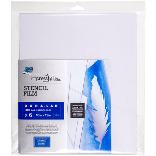 Grafix Impress Stencil Films 6/Pkg-10"X12" - 5SF1012 - 096701144631