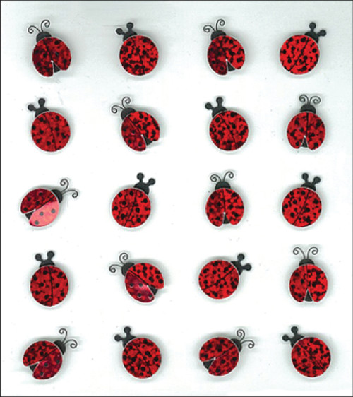 Jolee's Cabochon Dimensional Repeat Stickers-Ladybugs E20734 - 015586891201