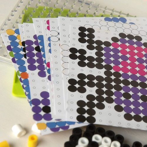 Perler Tray 'n Cards Pattern Kit-BIGGIE Beads 80-70729