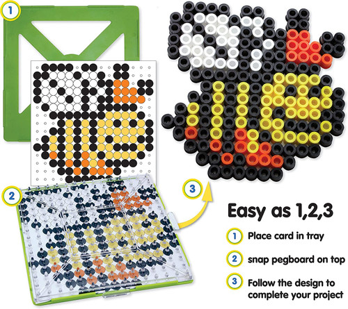 Perler Tray 'n Cards Pattern Kit-BIGGIE Beads - 80-70729 Perler Tray 'n Cards Pattern Kit-BIGGIE Beads - 80-70729