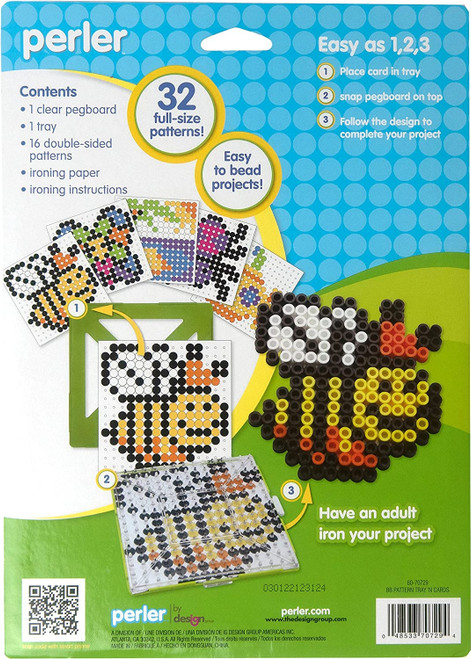 Perler Tray 'n Cards Pattern Kit-BIGGIE Beads 80-70729