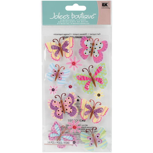 Jolee's Le Grande Dimensional Stickers-Paisley Butterflies E5050291 - 015586892536