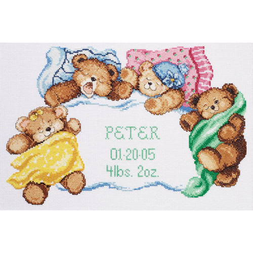 Janlynn Counted Cross Stitch Kit 14"X9.5"-Down For A Nap Sampler (14 Count) - 56-0191 Janlynn Counted Cross Stitch Kit 14"X9.5"-Down For A Nap Sampler (14 Count) - 56-0191