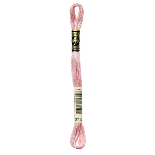 12 Pack - DMC 6-Strand Embroidery Cotton 8.7yd-Very Light Dusty Rose - 117-3716 - 077540272044