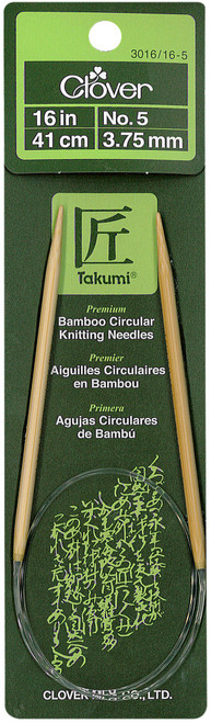 Takumi Bamboo Circular Knitting Needles 16"-Size 5/3.75mm 1616-5 - 051221251559