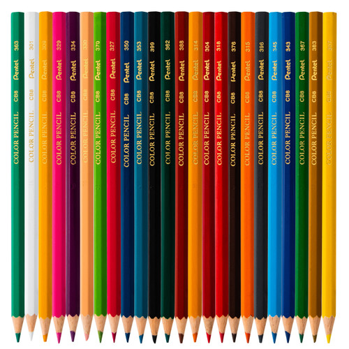 Pentel Arts Colored Pencils 24/Pkg-Assorted Colors CB8-24