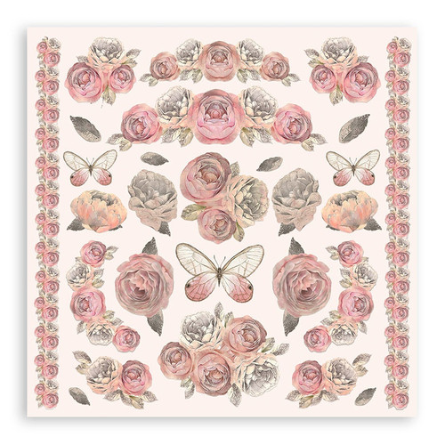 Stamperia Double-Sided Paper Pad 12"X12" 10/Pkg-Shabby Rose, 10 Designs/1 Each SBBL12