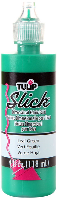 Tulip Dimensional Fabric Paint 4oz-Slick - Leaf Green - FLS-7-4 - 035862414078