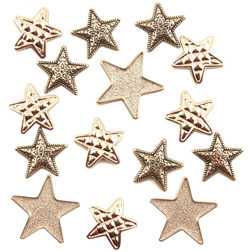 Buttons Galore Button Theme Pack-Silver Stars - BTP-4110