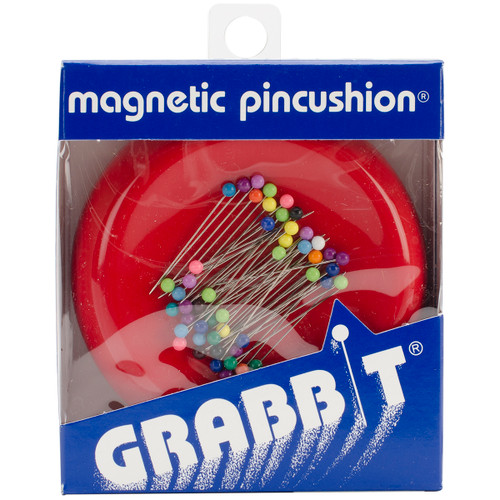 Grabbit Magnetic Pincushion W/50 Pins-Red - 1255 - 081196001255