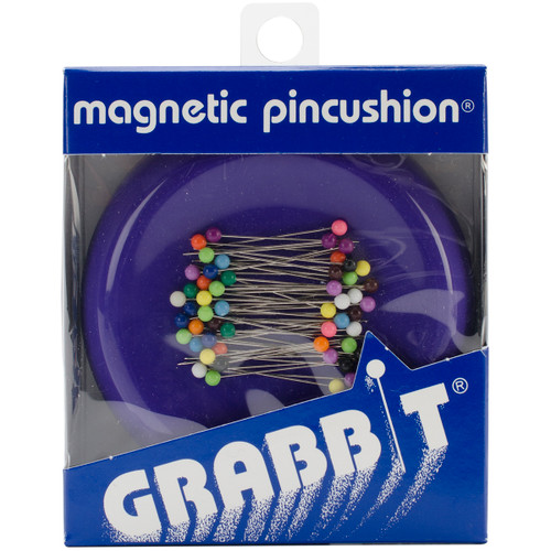 Grabbit Magnetic Pincushion W/50 Pins-Purple - 1272 - 081196001279