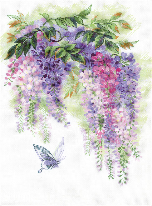 RIOLIS Counted Cross Stitch Kit 11.75"X15.75"-Wisteria (14 Count) R1672 - 46300150638974630015063897