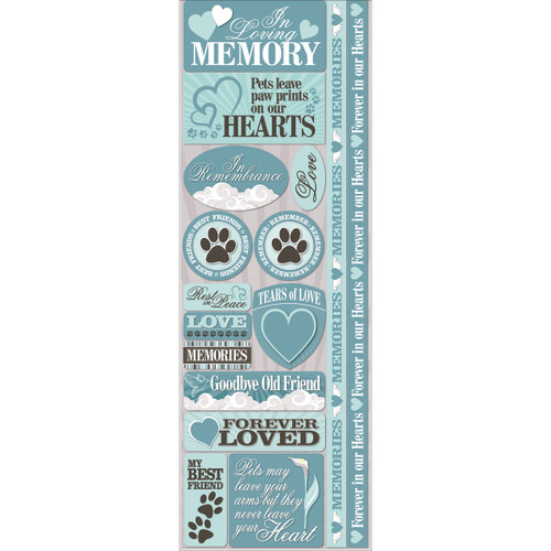 Reminisce Signature Series Cardstock Combo Sticker 4.25"X12"-Pet Loss RSS504 - 895707081298