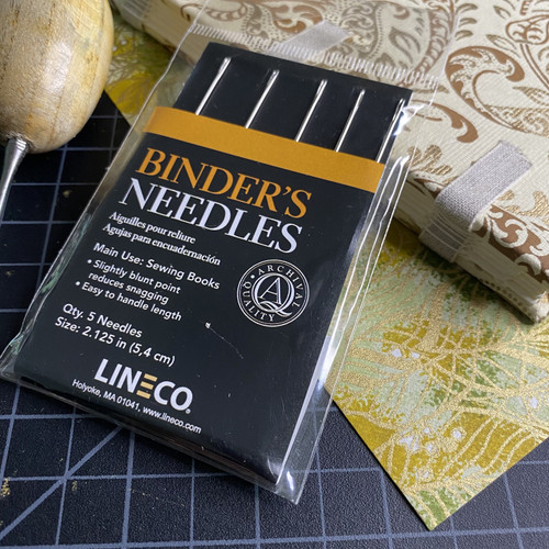 Lineco Book Binder's Steel Needles 5/Pkg-2.125" - 870887 Lineco Book Binder's Steel Needles 5/Pkg-2.125" - 870887