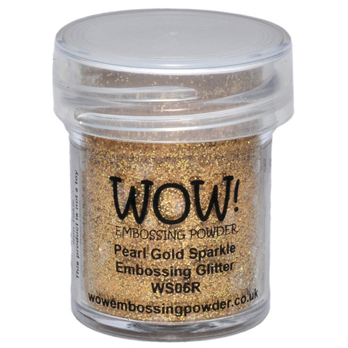 WOW! Embossing Powder 15ml-Pearl Gold Sparkle WOW-WS06R - 50602105211965060210521196