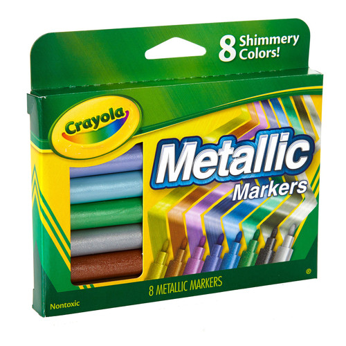 Crayola Metallic Markers-Shimmery Colors 8/Pkg 58-8628