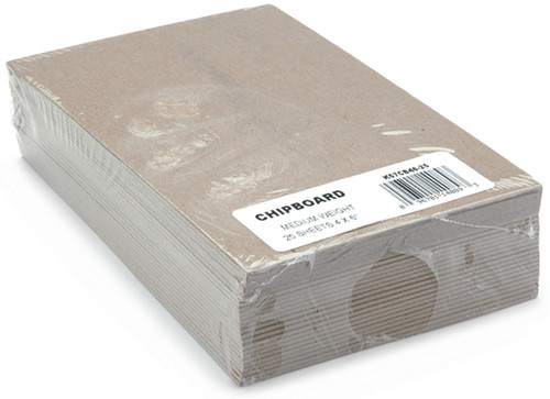 Grafix Medium Weight Chipboard Sheets 4"X6" 25/Pkg-Natural - CB4625 - 096701140893