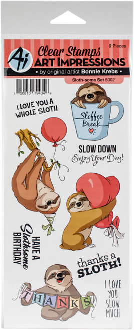 Art Impressions Funny Farm Clear Stamps-Sloth-Some 5002 - 750810794346