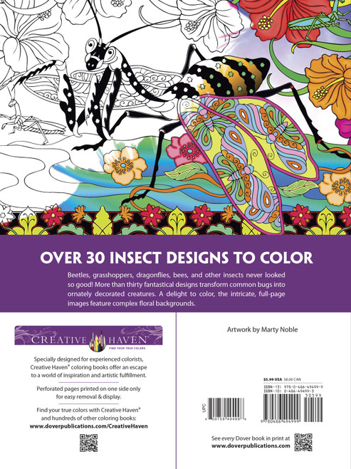 Creative Haven: Incredible Insect Design Coloring Book-Softcover B6494999