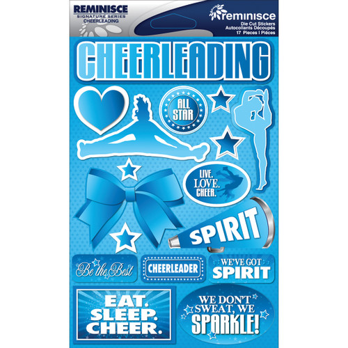Reminisce Signature Series Dimensional Stickers 4.5"X6"-Cheerleading - RSD-2-215 - 895707145150